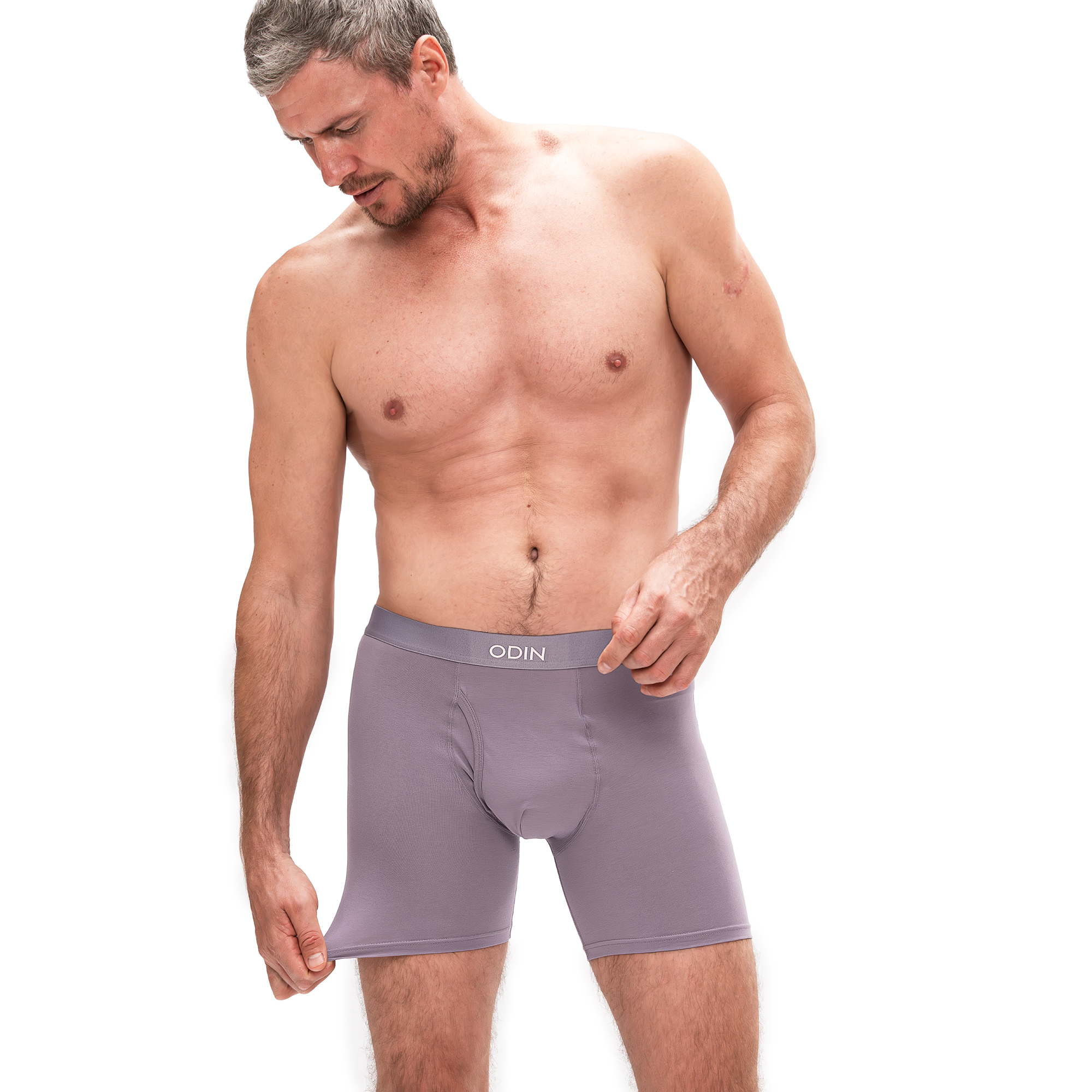 Purple apparel product photography example for e-commerce store