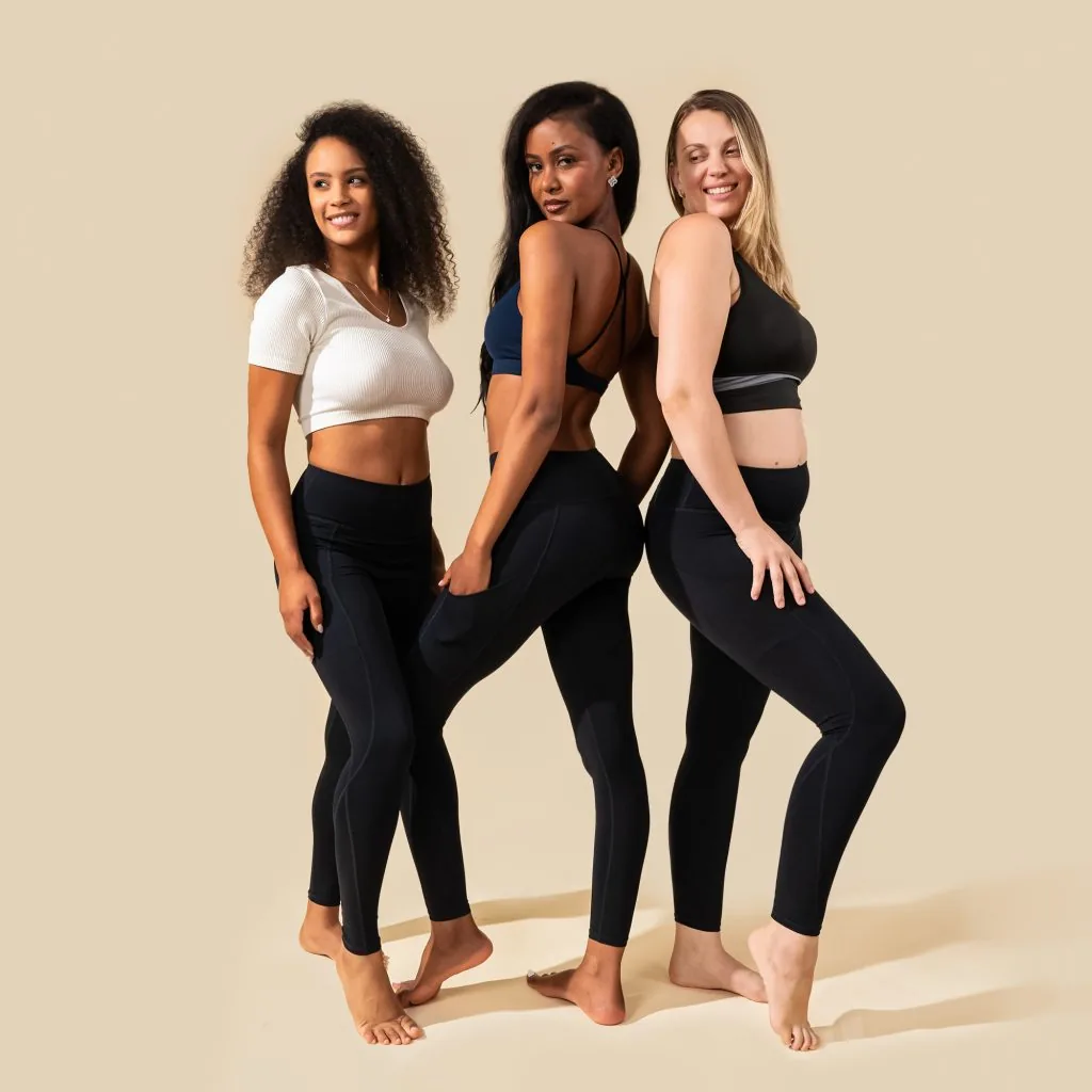 Lifestyle apparel product photography for e-commerce leggings brand